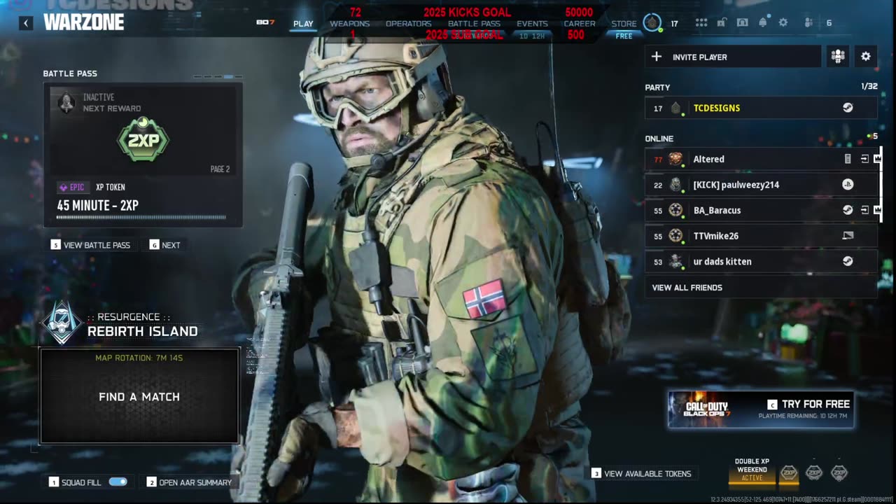 BOT is LIVE | Looking for a squad!!