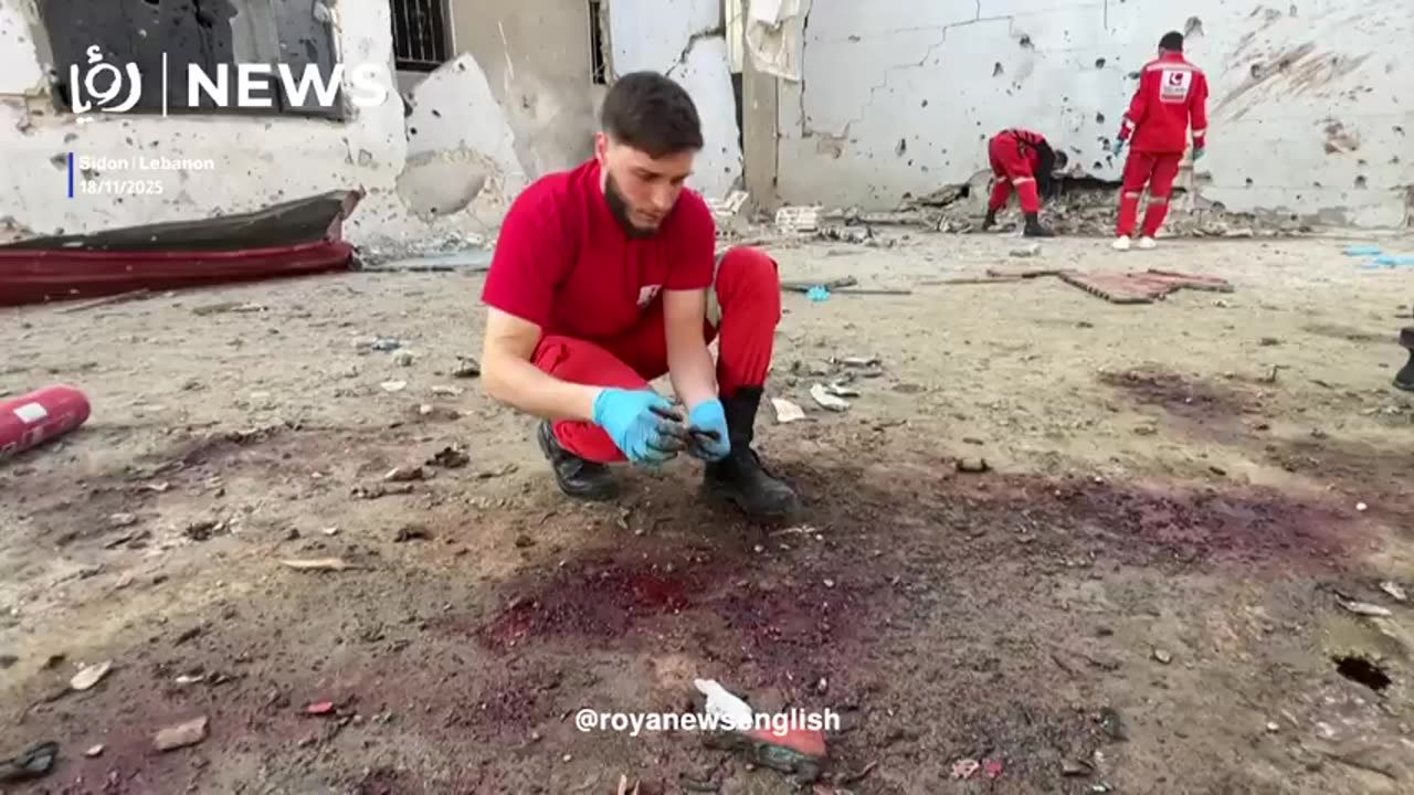 Aftermath of ‘Israeli’ strike on Palestinian refugee camp in Sidon