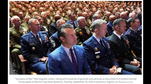 Quantico - Gathering of the US Generals - 30 Sept 2025