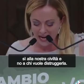 🇮🇹 Giorgia Meloni: “No to LGBTQ lobbies, no to Islamist violence, no to mass migration."