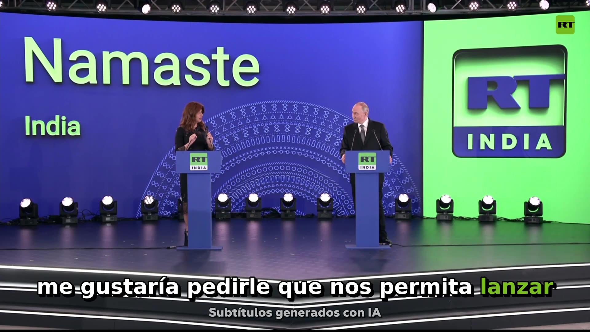 Putin da comienzo a la transmisión de RT en la India