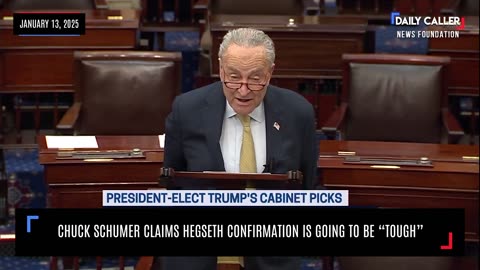 Chuck Schumer Claims Hegseth Confirmation is Going to Be "Tough", WATCH: