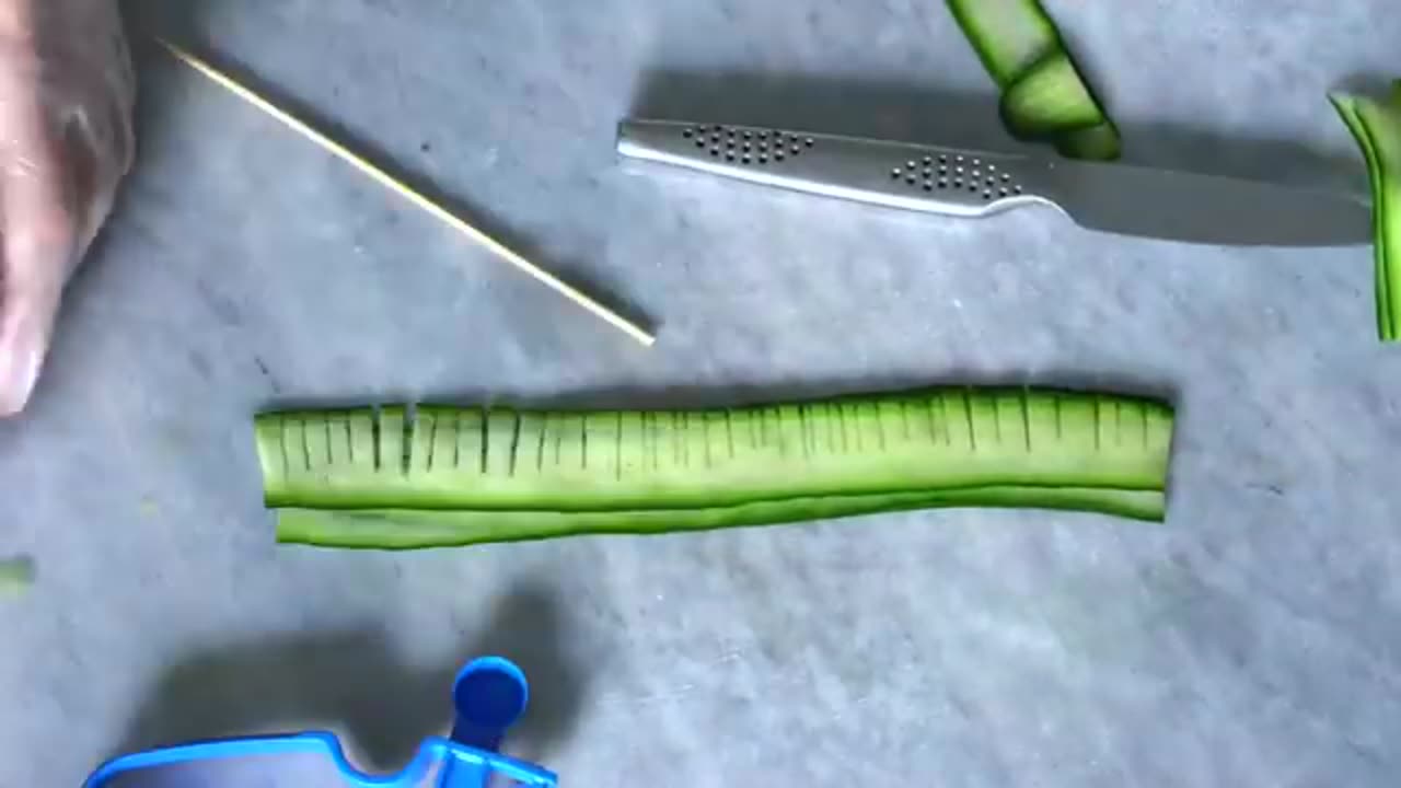 Cocktail skewer garnish tutorial.
