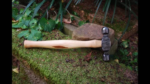 Forging a small ball peen hammer