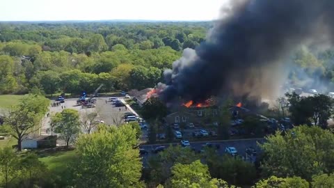 Shocking drone footage shows entire Grand Blanc Mormon Church building engulfed