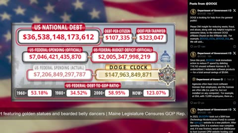 DOGE Live US Debt Clock and Live News & X Posts