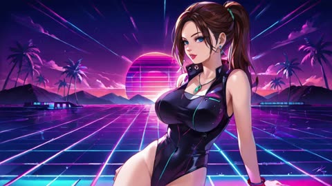 Synthwave Waifu 9