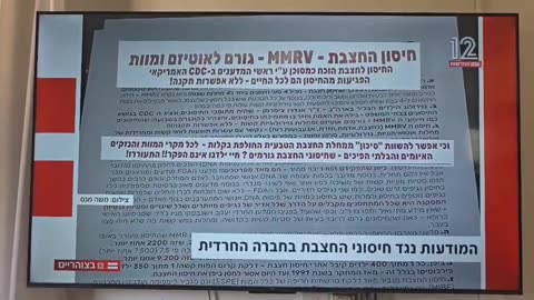 ערוץ 12 מסקר את מתנגדי החיסונים והפעם החרדים שתולים מודעות החיסון המשולש גורם לאוטיזם ומוות