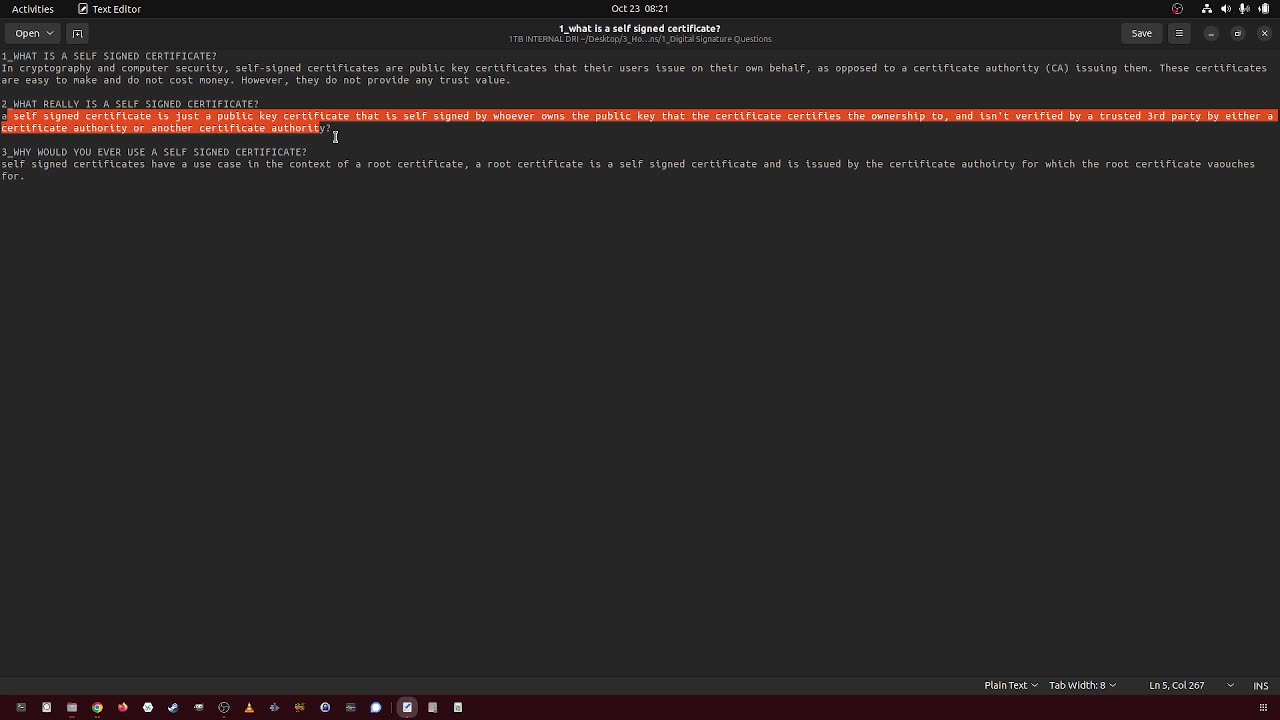 188_what is a self signed certificate?