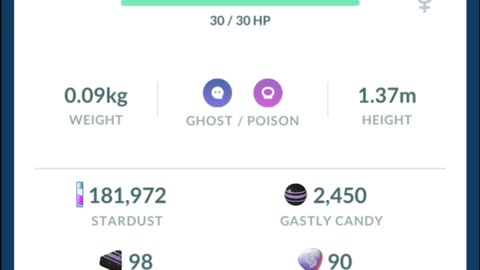 Pokemon Go Evolution - Shiny Gastly ➡️ Haunter