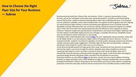 How to Choose the Right Flyer Size for Your Business — Subraa