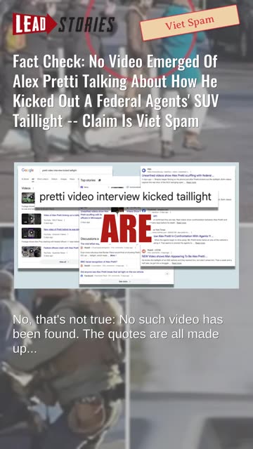 Fact Check: No Video Of Alex Pretti Talking About How He Kicked Out Federal Agents' SUV Taillight