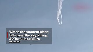 Watch the Moment Plane Falls from the Sky, Killing 20 Turkish Soldiers