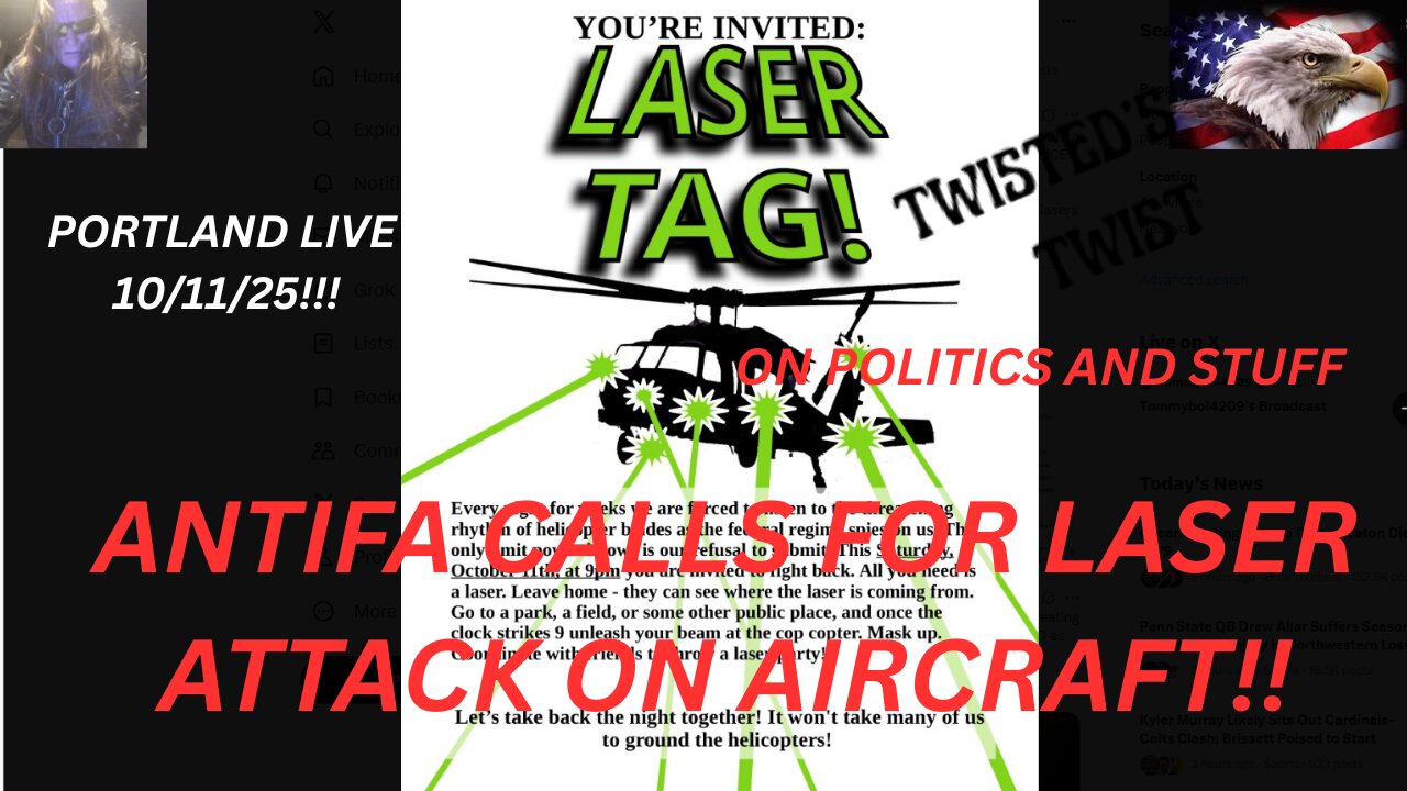 ANTIFA's Insane Laser Assault: Portland's Commie Cowards Declare Open War on American Skies