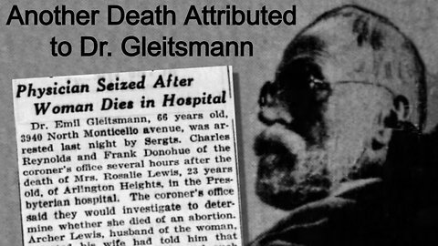 Another Death Attributed to Dr. Gleitsman