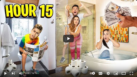 24 Hour LAST TO LEAVE RESTROOM Challenge! (Wins $10,000)