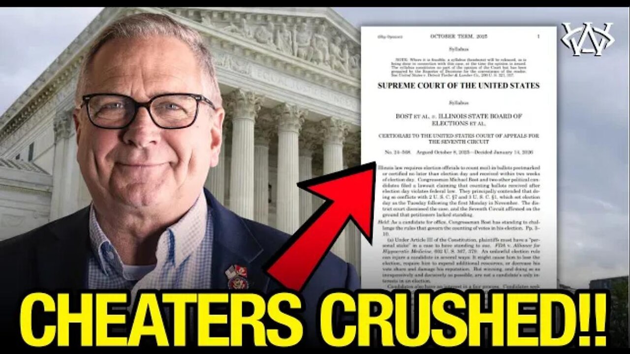 Supreme Court HUGE 6-3 Election Win - Candidates can finally sue over late mail-in ballots ~ by Robert Gouveia Esq 1.15.26