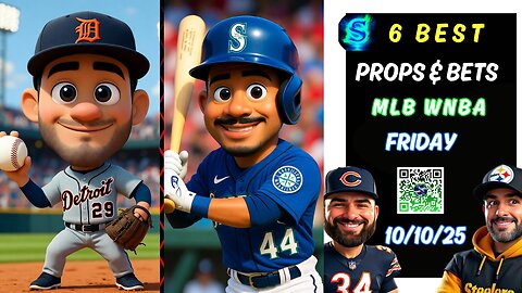 🔥6 Best Detroit Tigers vs Seattle Mariners 10/10 | MLB PICKS & PROPS | WNBA PROPS | PRIZEPICKS