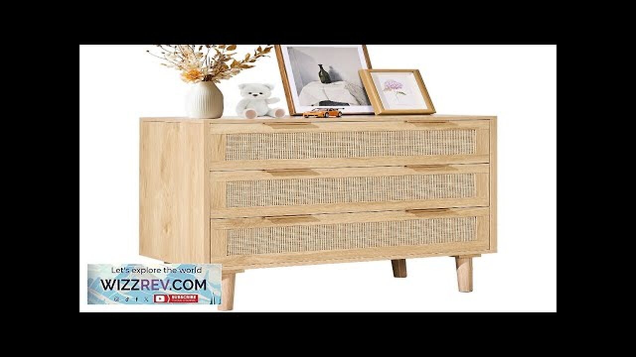 VEVOR Rattan Drawer Dresser Natural Rattan Closet Dresser 3 Drawers for bedroom Review