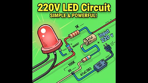 Simple LED Indicator Circuit for 220V AC