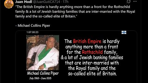 British Empire is a front for the Rothchilds - Michael Collins Piper