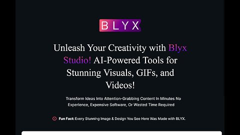 BLYX Studio: Simplifying visual content creation with AI-powered tools (review).