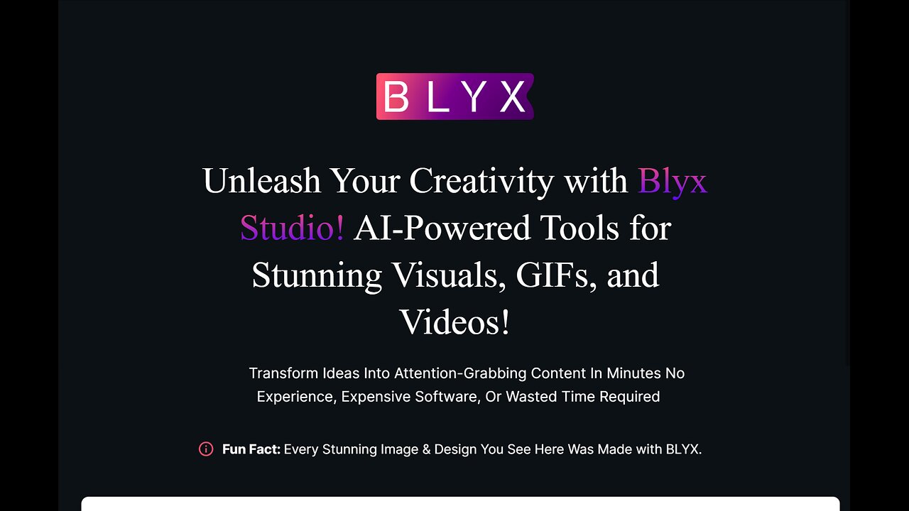 BLYX Studio: Simplifying visual content creation with AI-powered tools (review).