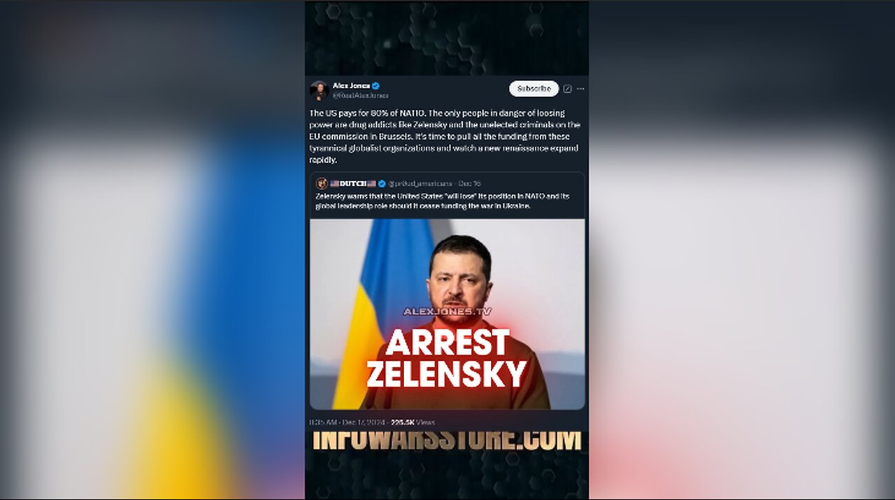 Zelensky The Arrogant Delusional Tyrant - Alex Jones on X