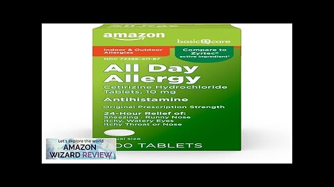 Amazon Basic Care 24 Hour Allergy Relief Cetirizine Hydrochloride Tablets 10 mg Review