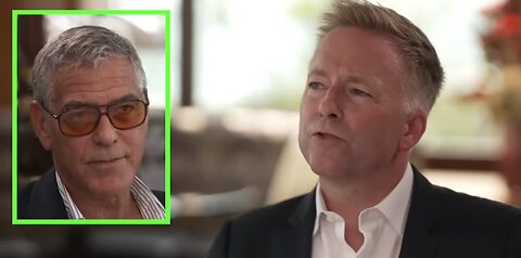 George Clooney holds back visible frustration when asked a question about Hunter Biden