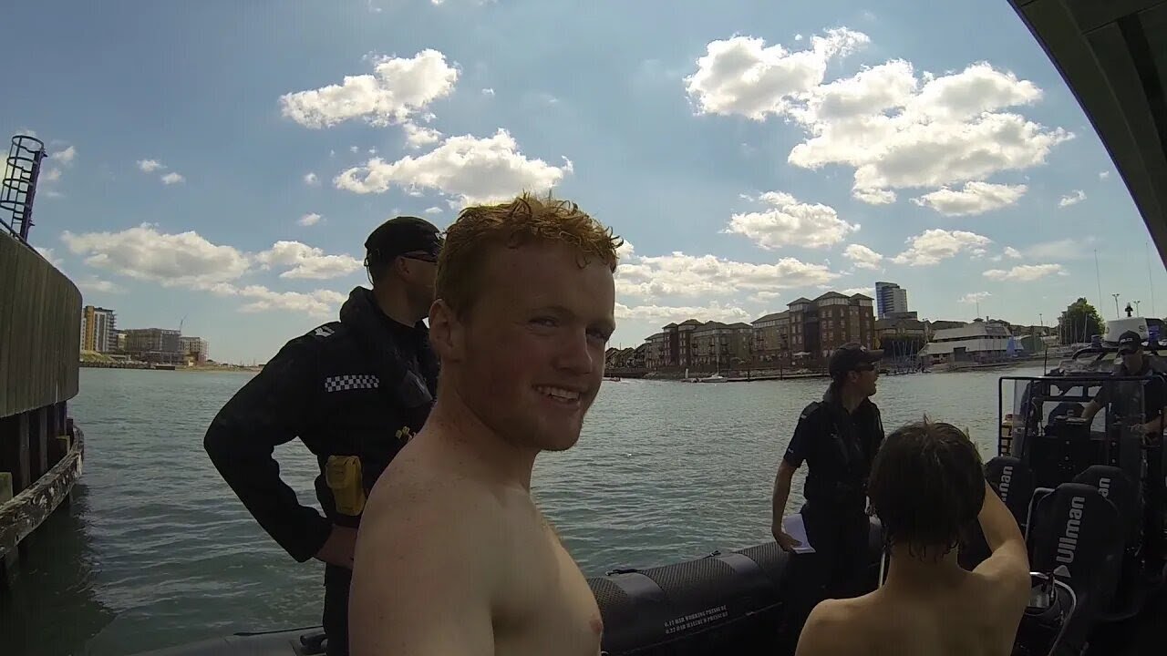 WE GOT A LIFT FROM A POLICE BOAT!