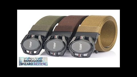 Tushi Smart Tactical Belt Automatic Quick Unlock Buckle Premium Nylon Canvas Casual Review