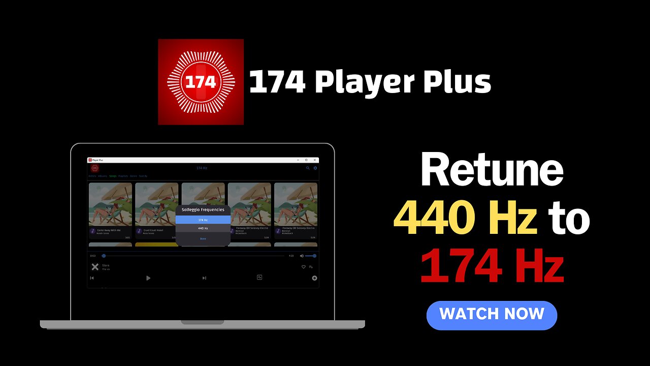 Retune 440 Hz To 174 Hz on Windows
