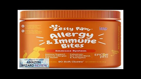 Zesty Paws Dog Allergy Relief Anti Itch Supplement Omega 3 Review