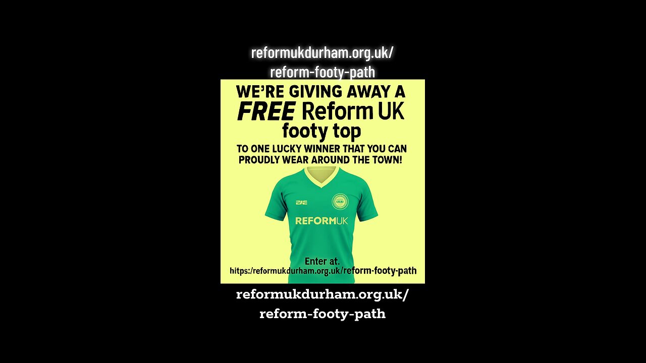 "Kick off your support in style! ⚽️✨ We're giving away a one-of-a-kind signed Reform UK