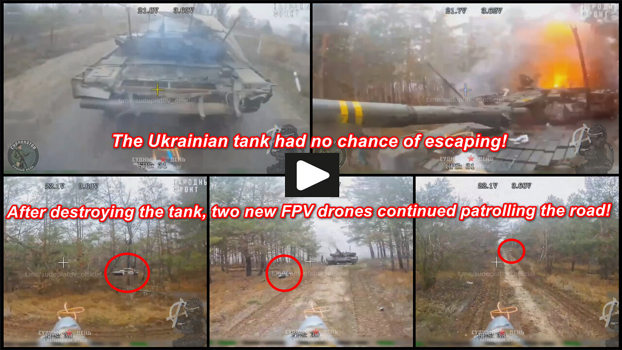 Kupiansk direction: Two Russian wired FPV drone crews on fire patrol