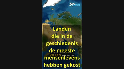 Landen die in de loop van de geschiedenis de meeste mensen hebben gedood.