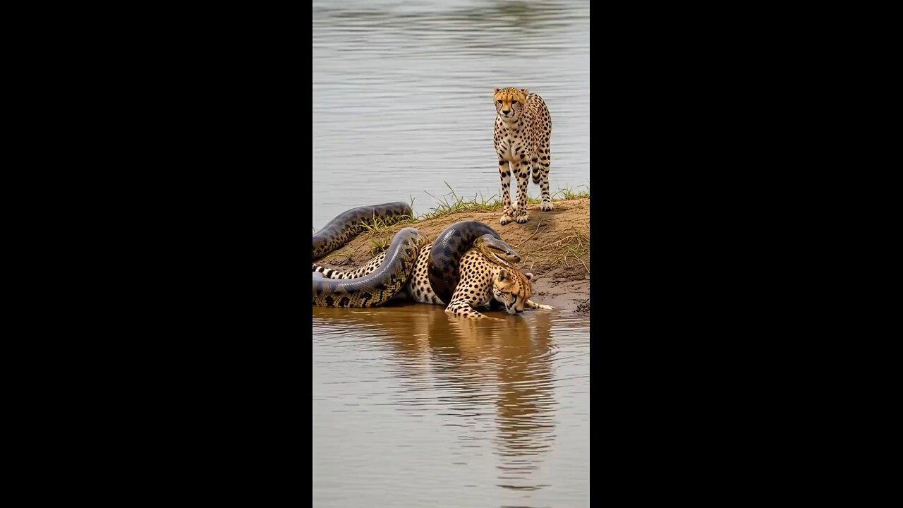 omg 😱snake attack tiger