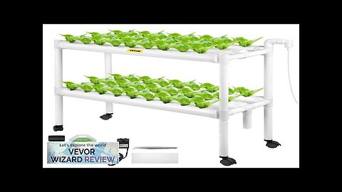 VEVOR Hydroponics Growing System 54 Sites 6 Food-Grade PVC-U Pipes 2 Layers Review