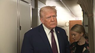 President Trump Gaggles with Press on Air Force One