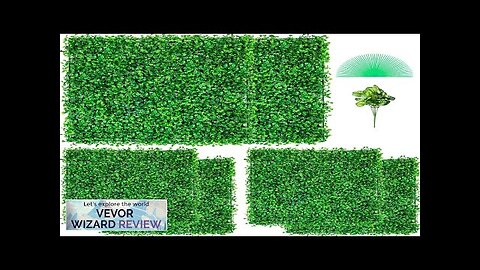 VEVOR Artificial Boxwood Panel UV 6pcs Boxwood Hedge Wall Panels Artificial Grass Review