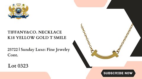 TIFFANY & CO. NECKLACE K18 YELLOW GOLD T SMILE