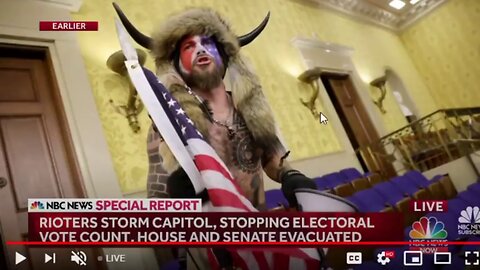 [Jan 6, 2021] Rioter with Buffalo Horns and Spear - Interviewed before storming Capitol [Jake Grant]