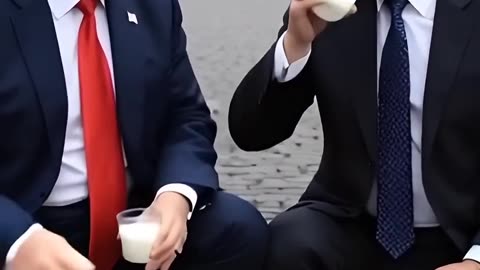 Putin and Trump Drinking Milk 😳😳😳