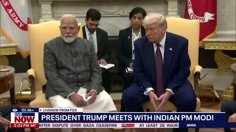 President Trump meets with Indian PrimeMinister Modi at the White House | LiveNOW from FOX
