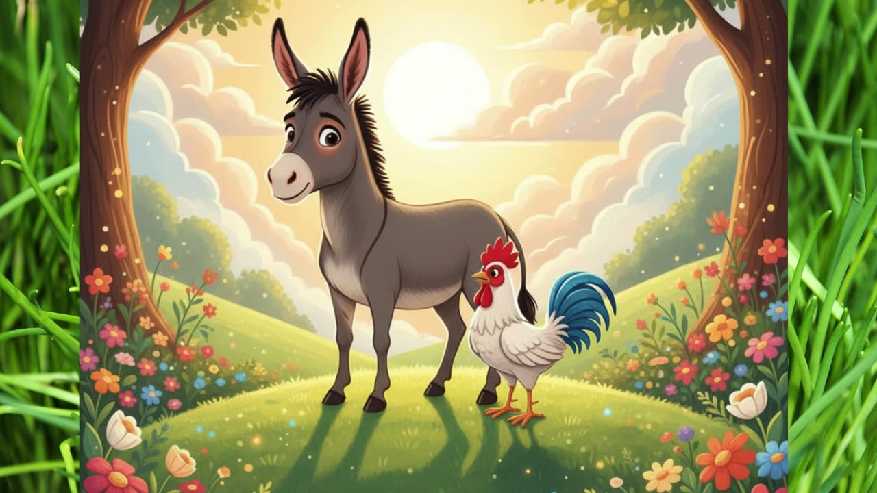 El Asno Valiente, el Gallo Alerta y el León Ambicioso