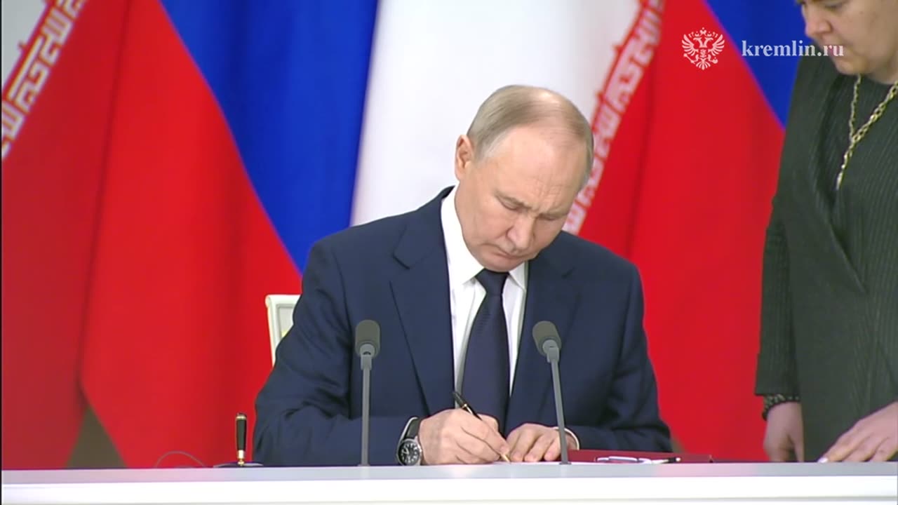 Signing of the Treaty Strategic Partnership between Russian Federation and Islamic Republic of Iran.