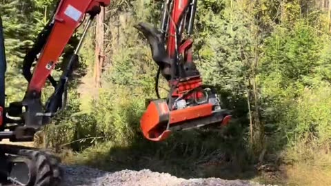 Kubota U35-4 with Flail Mower
