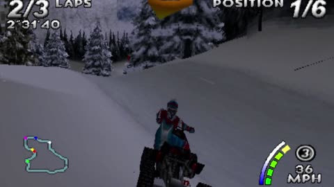 ATV - Quad Power Racing (PS1) Snow Championship Gameplay