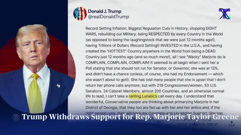 Marjorie Taylor Greene says she is facing threats amid Epstein files fallout, Trump pulling support